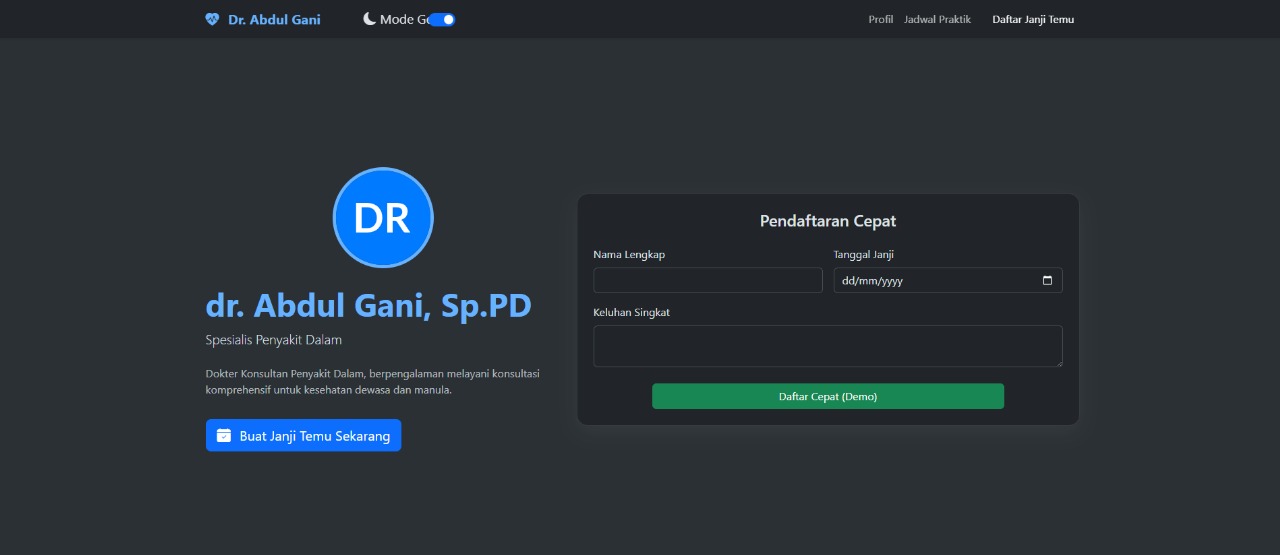 Website Pendaftaran Pasien